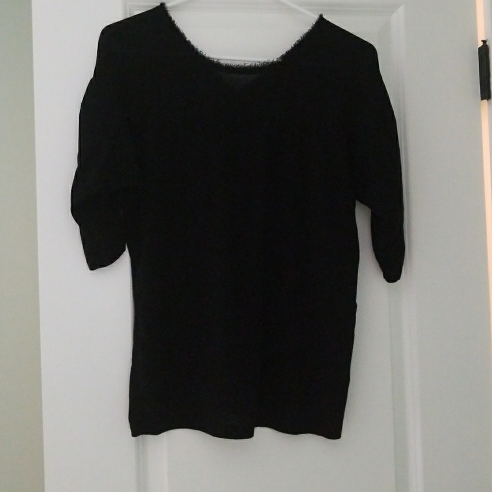 Black anthropologie blouse